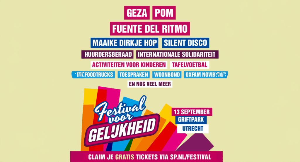 Gratis bus naar het Festival voor Gelijkheid