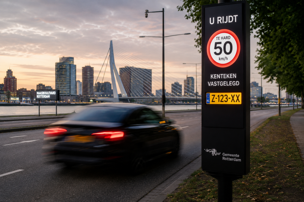Rotterdam haalt verkeersaso’s uit anonimiteit met waarschuwingspalen